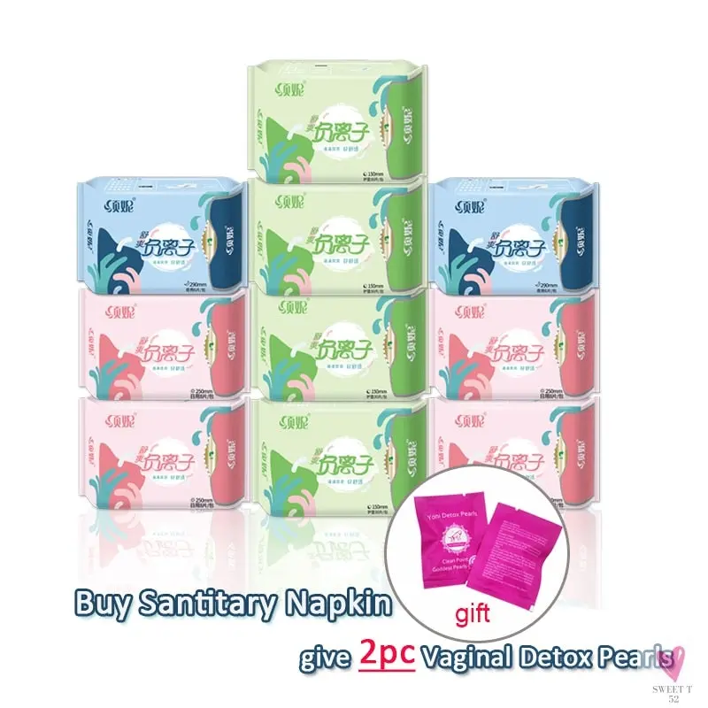 10 Pack Sanitary Napkins for Women & Girls - Menstrual Pads, Feminine Organic Panty Liners for Daily Use