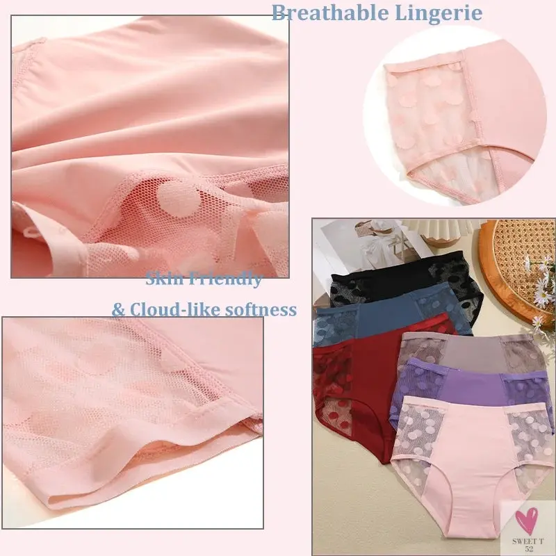 Leak Proof Briefs, Wave Point, Women's Underwear, Seamless Briefs for Menstrual Periods
