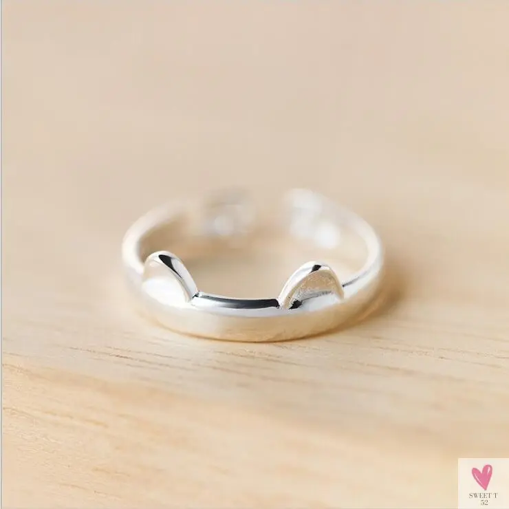 Geometric Circle - Open Adjustable Rings For Women & Girls - Micro Pave, Feather, Leaves, Wave, Cat, Femme Finger Rings