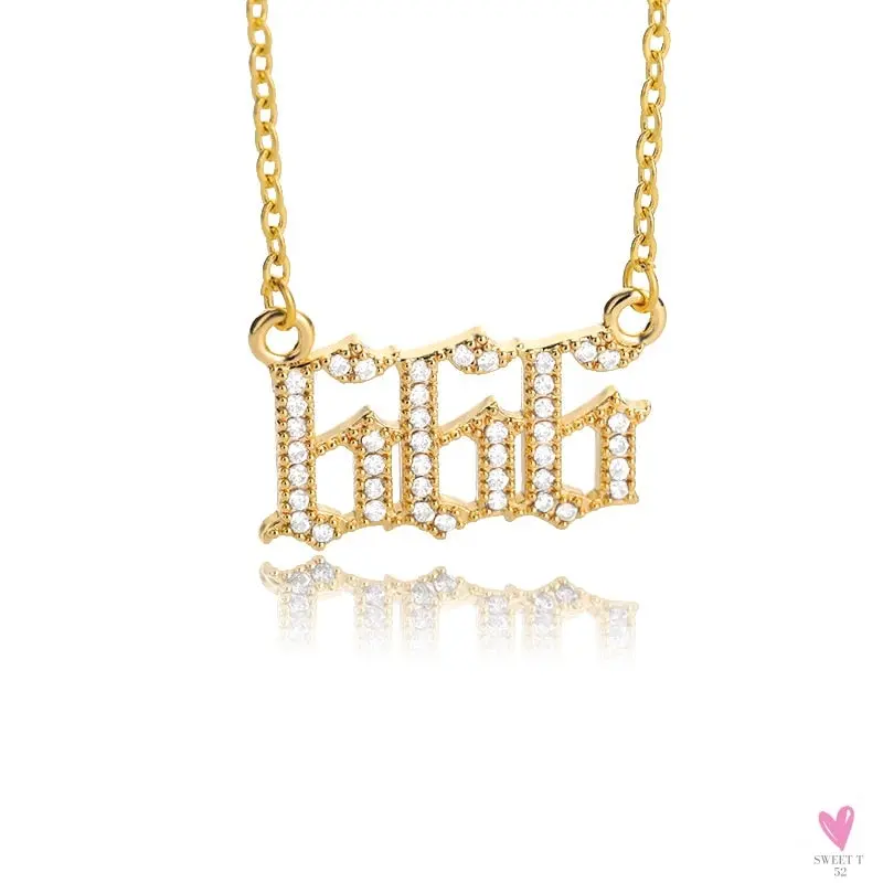 Zodiac Necklace For Women - 12 Constellation Crystal English Letter Choker Necklace