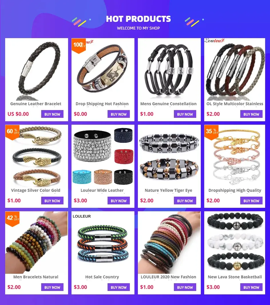 Men's Multicolor Stainless Steel Button Leather Bracelet - Braided Leather, Magnetic Clasp. Chain Link Type.