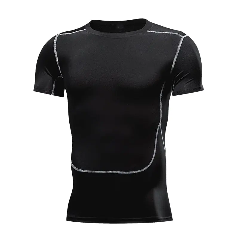 Quick Drying Elastic T-Shirt for Men & Boys, Anti-Wrinkle in 8 Solid Colors for Gym or Sports