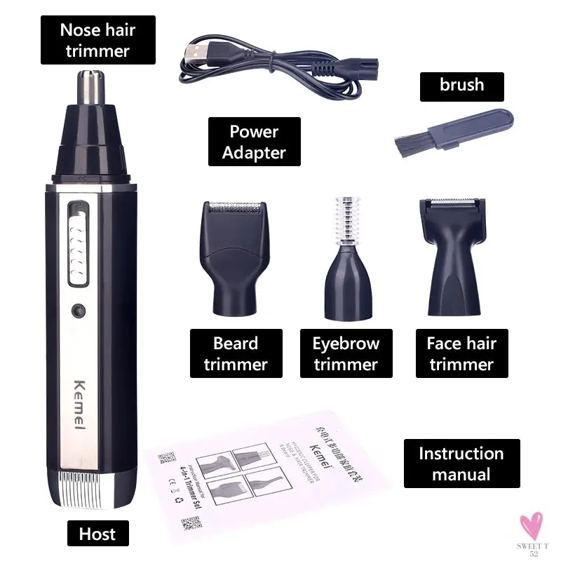 Electric Nose Hair Trimmer - Multifunctional Hair Remover. Ear/Eyebrow/Beard Shaver Razor, Unisex