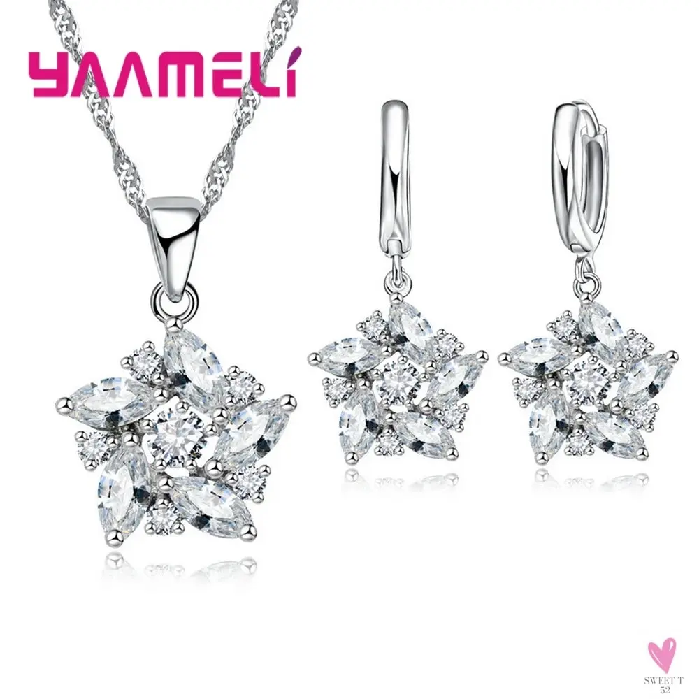 925 Sterling Silver Color Pendant Necklace/Earrings, Romantic Ethnic Style Windmill Shape  for Women & Girls