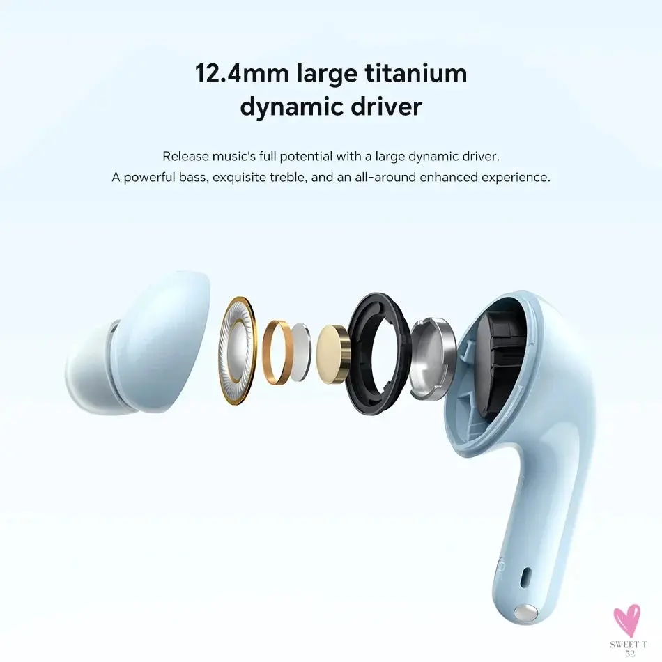 Wireless Bluetooth Earphones - 100% Original Xiaomi Redmi Buds 6 Lite Youth Version Two Earphones, 40Db Noise Cancellation
