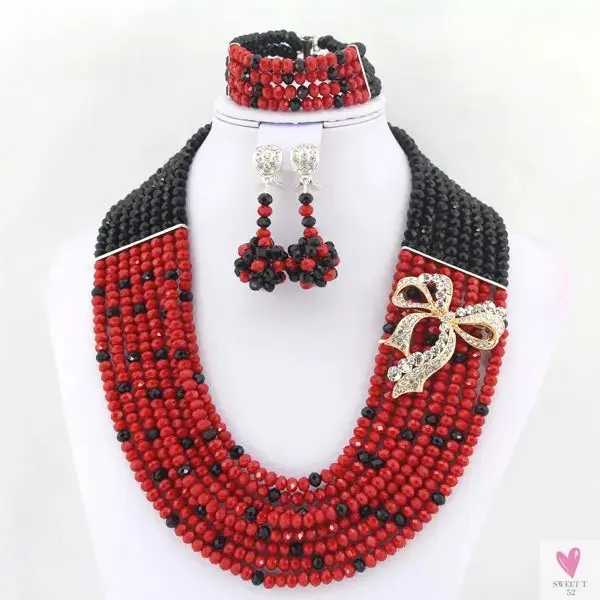 African Beads Jewelry Set - Nigerian Wedding African Beads Jewelry