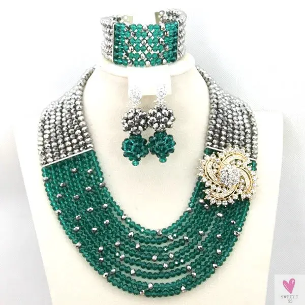 African Beads Jewelry Set - Nigerian Wedding African Beads Jewelry