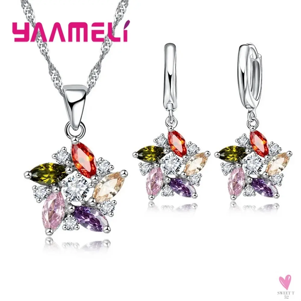 925 Sterling Silver Color Pendant Necklace/Earrings, Romantic Ethnic Style Windmill Shape  for Women & Girls