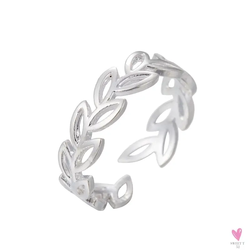 Geometric Circle - Open Adjustable Rings For Women & Girls - Micro Pave, Feather, Leaves, Wave, Cat, Femme Finger Rings