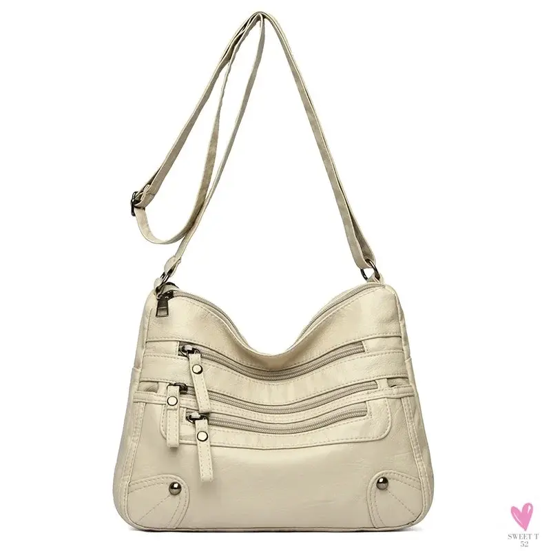 Multi-Layer Luxury PU Leather Casual Cross Body Shoulder Bags for Women & Girls - High Quality Soft PU Leather Crossbody Messenger Bags