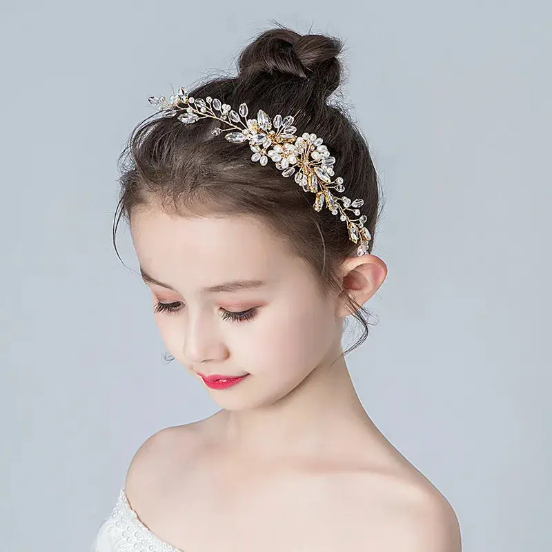Silver/Gold/Pearl/Rhinestone Hair Accessories, Crystal Bridal Headdress/Hair Combs for Women & Girls