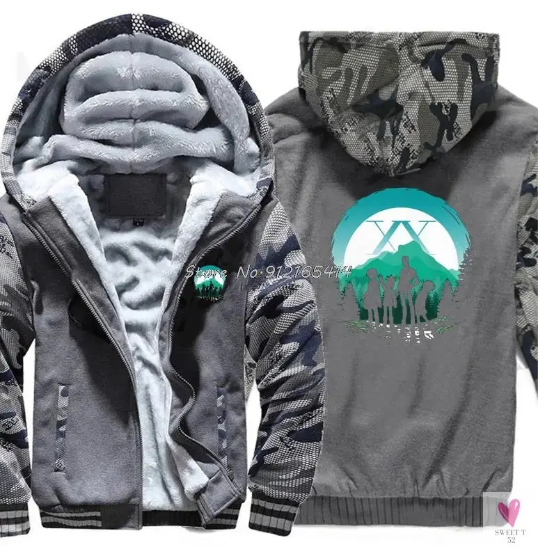 Men's Oversized Hoodie for Winter. Thick, Warm, Zippered Jacket. Bomber Style, Streetwear Hoodie