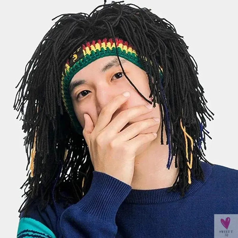 Headband Wig/Cap, Beanie Hat, Handmade Cap, Reggae Style Dreadlocks, Unisex, Synthetic Fibers Headband Wig/Cap