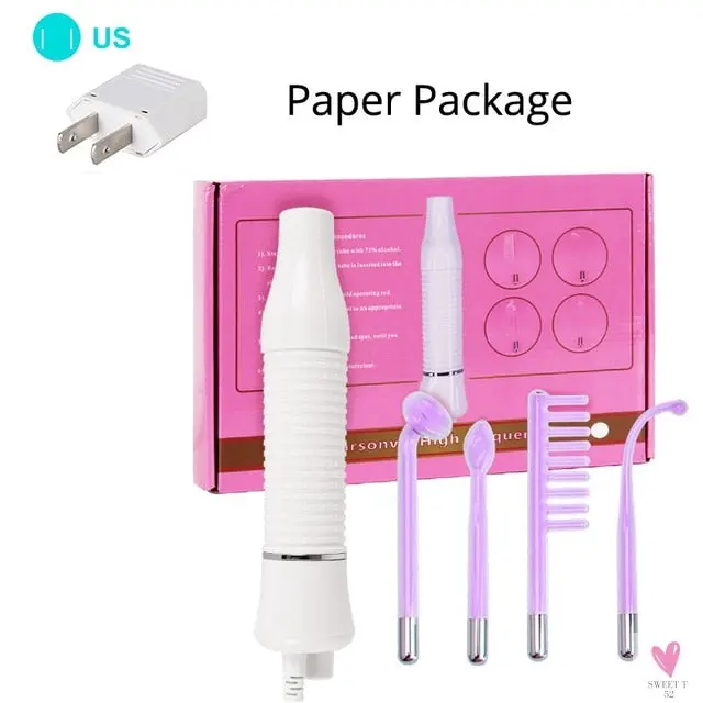 High Frequency Facial Machine, Remove Wrinkles, Acne Tool, Skin Beauty Spa, Electrotherapy Wand Glass  for Women