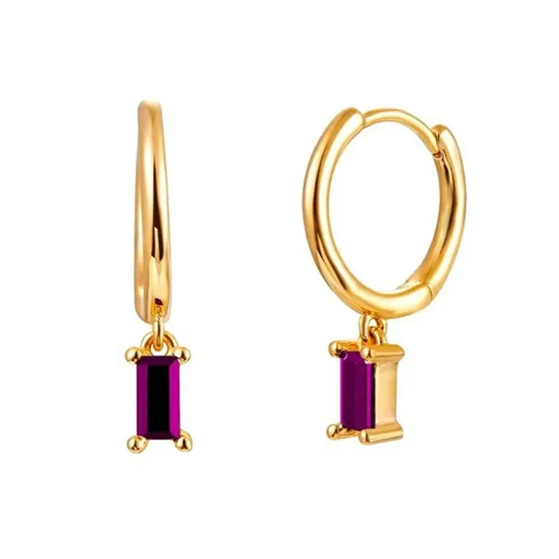 Gold Color Cute Water Drop Earrings For Women & Girls - Zircon Piercing Huggies/Hoop Dangle Earrings