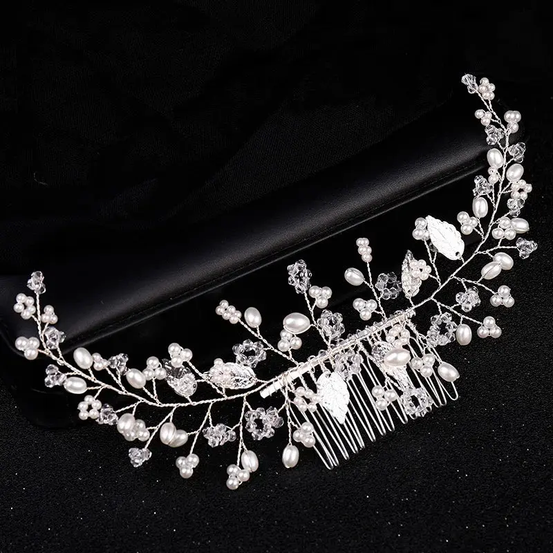 Luxury Crystal Pearl Flower Hair Comb/Headband/Tiara For Women & Girls - Bridal Wedding Hair Accessories/Hair Jewelry