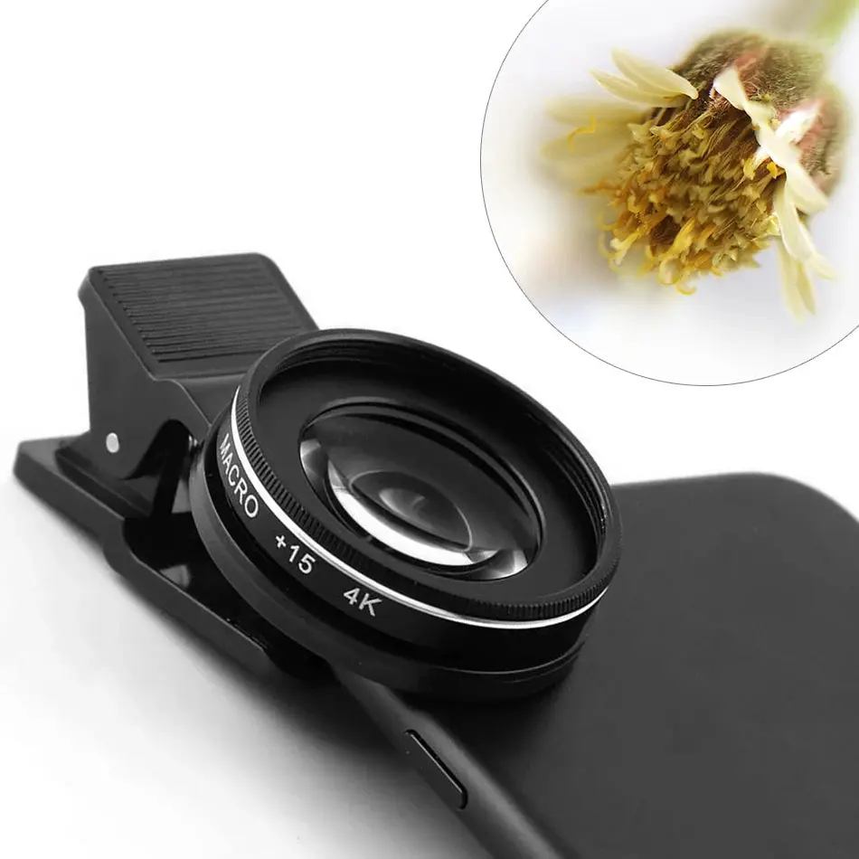 37MM 15X Macro Lens 4K HD Professional Photography Phone Camera Lens - 30X Macro Lens for Smartphone