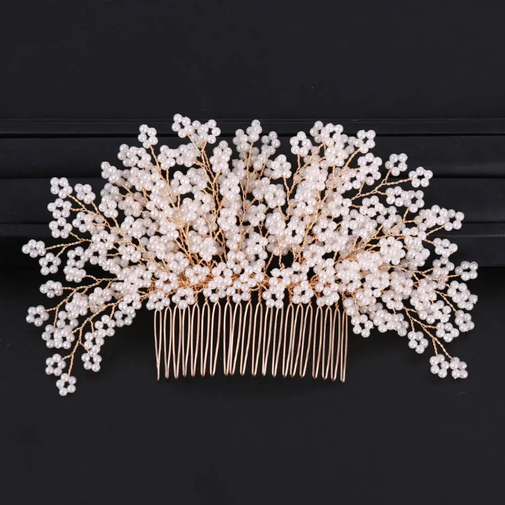 Luxury Crystal Pearl Flower Hair Comb/Headband/Tiara For Women & Girls - Bridal Wedding Hair Accessories/Hair Jewelry