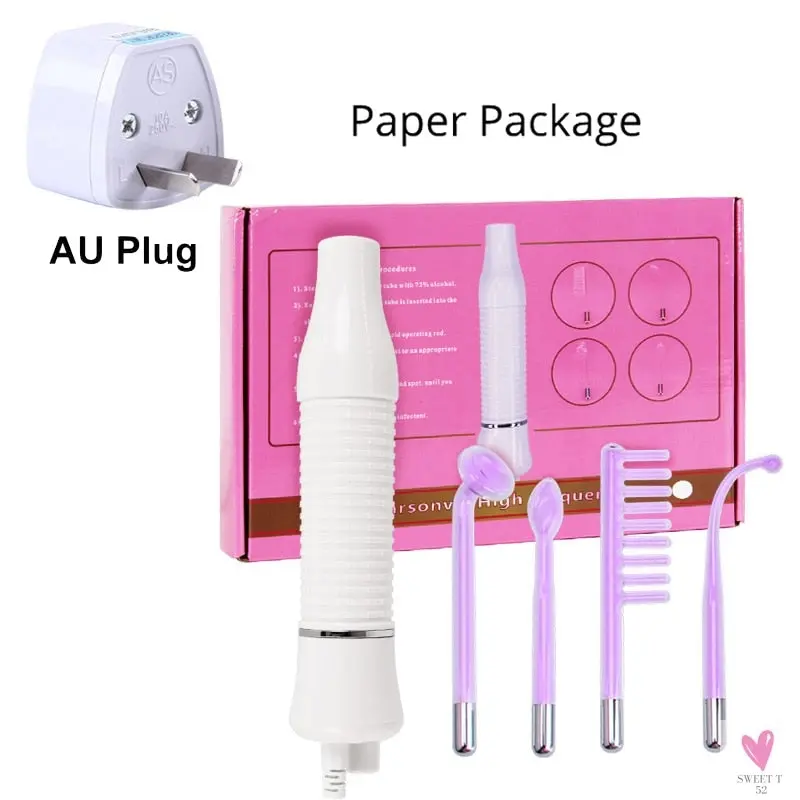 High Frequency Facial Machine, Remove Wrinkles, Acne Tool, Skin Beauty Spa, Electrotherapy Wand Glass  for Women