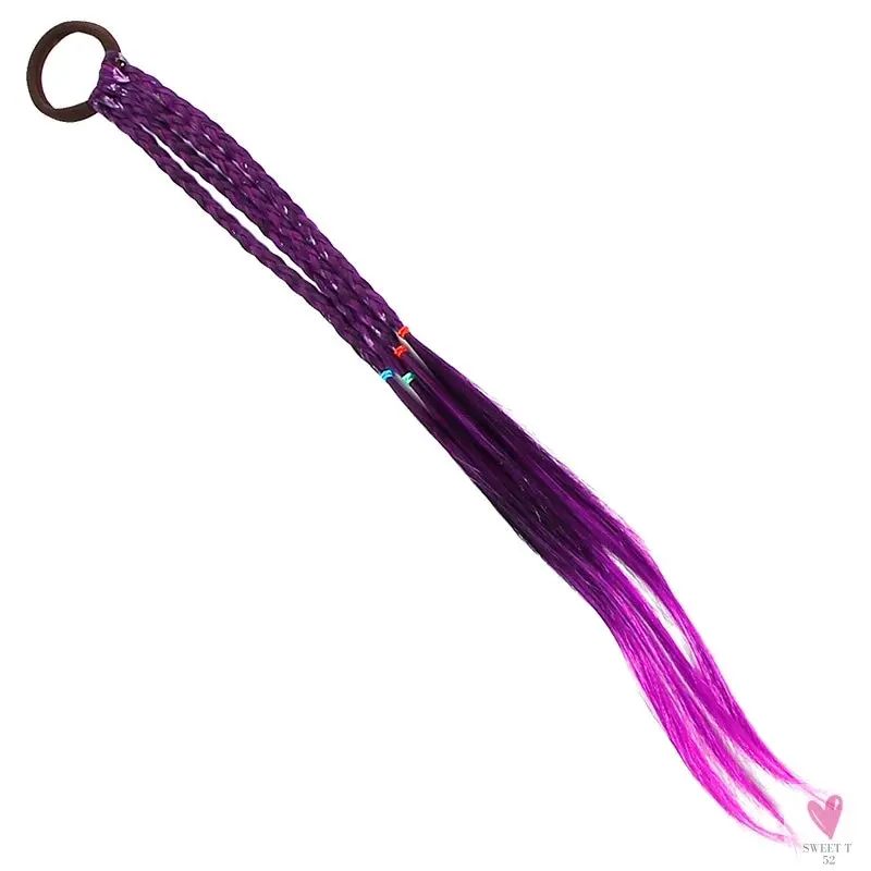 Girl's Colorful Ponytail Wig Headbands - Rubber Bands Headwear - Kids Hair Accessories/Hair Ornament