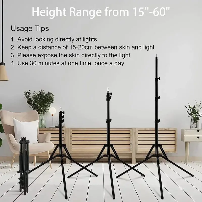 4/5 Head Red Light Therapy with Stand to Promote Metabolism, Weight Loss, Wrinkles, Anti-Aging