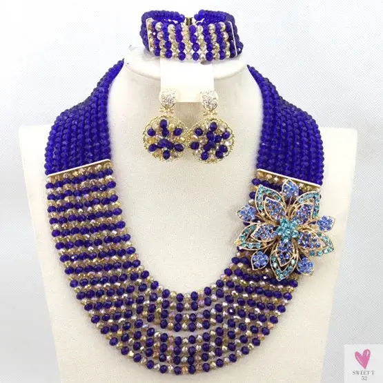 African Beads Jewelry Set - Nigerian Wedding African Beads Jewelry