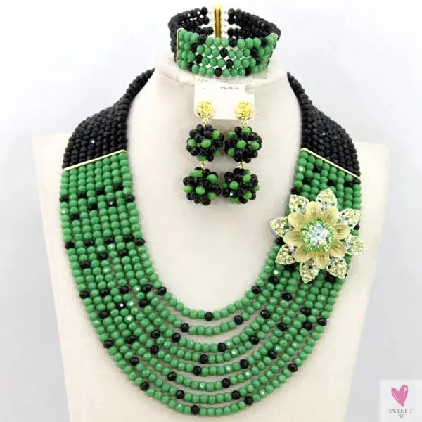 African Beads Jewelry Set - Nigerian Wedding African Beads Jewelry