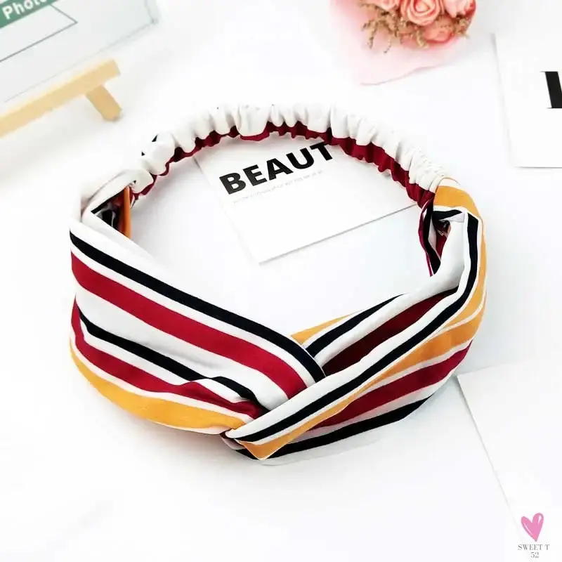 Scrunchies - Women's Knotted Turban Hair Accessories for Girls, Headband Turban/Elastic Hairband/Head Wrap/Striped  Hair Scrunchies