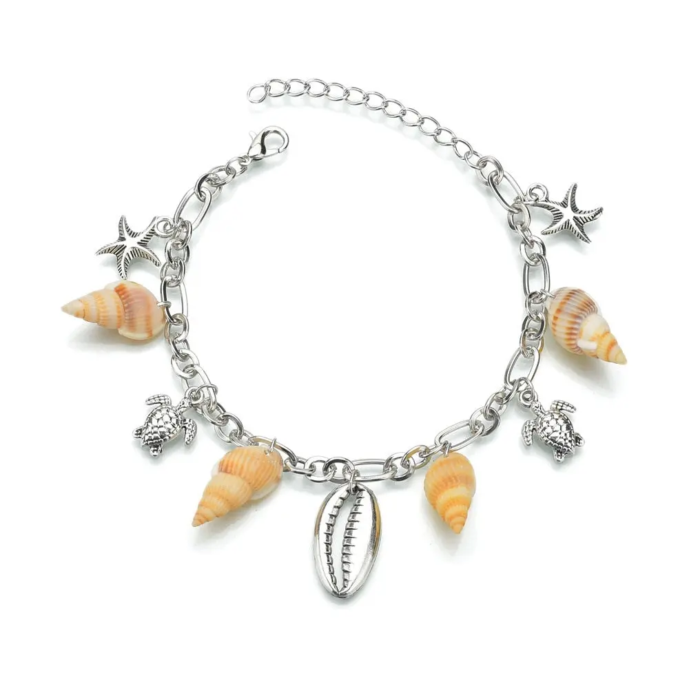 Shell Bracelets in Chain Link style (Lobster Clasp) for Women and Girls