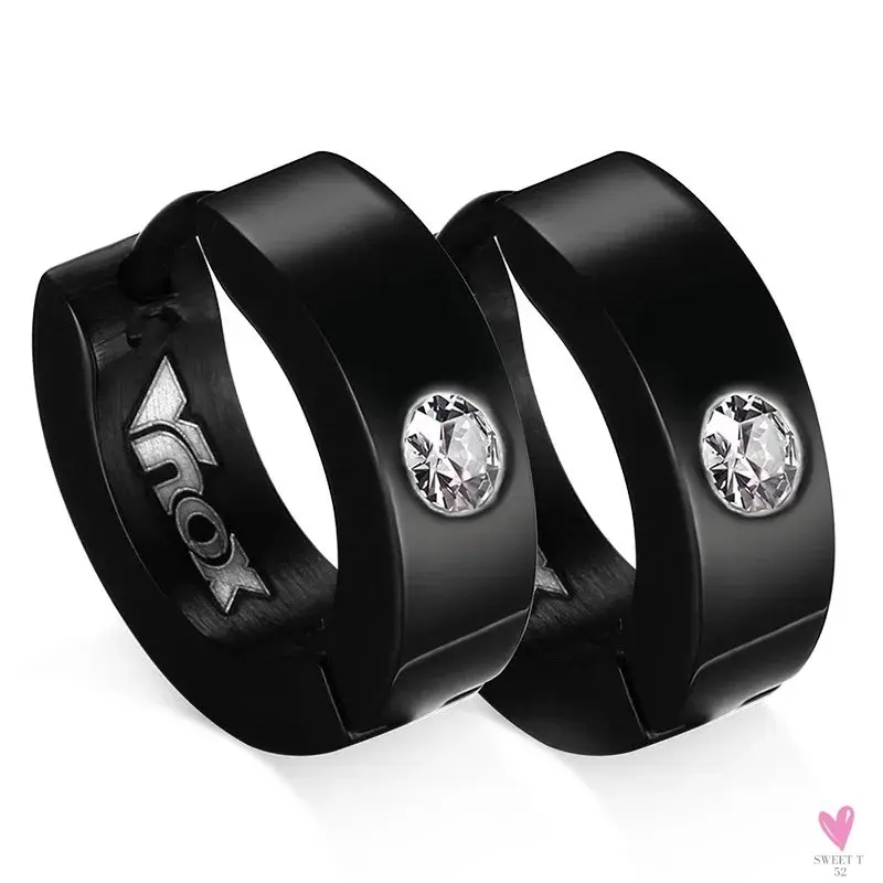 Cute Hoop Earrings for Women/Men, Stainless Steel Ear Cuff - Huggie Jewelry