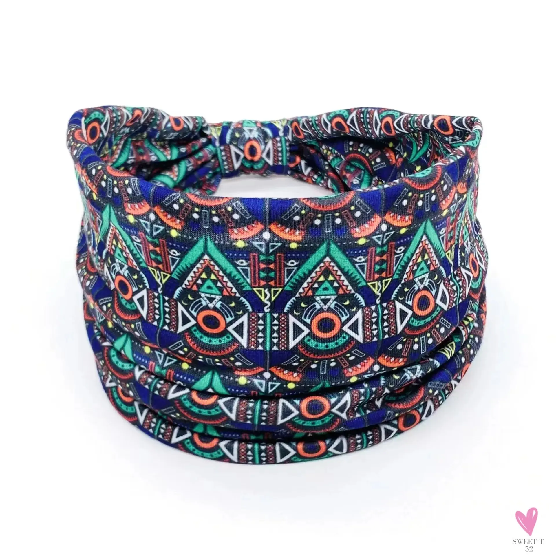 African and Bohemian Twisted Wide Cotton Stretch Headbands for Women & Girls - Headwrap/Turban Headwear, Bandana Headbands