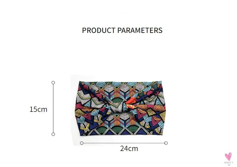 African and Bohemian Twisted Wide Cotton Stretch Headbands for Women & Girls - Headwrap/Turban Headwear, Bandana Headbands