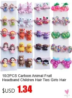 Girl's Colorful Ponytail Wig Headbands - Rubber Bands Headwear - Kids Hair Accessories/Hair Ornament