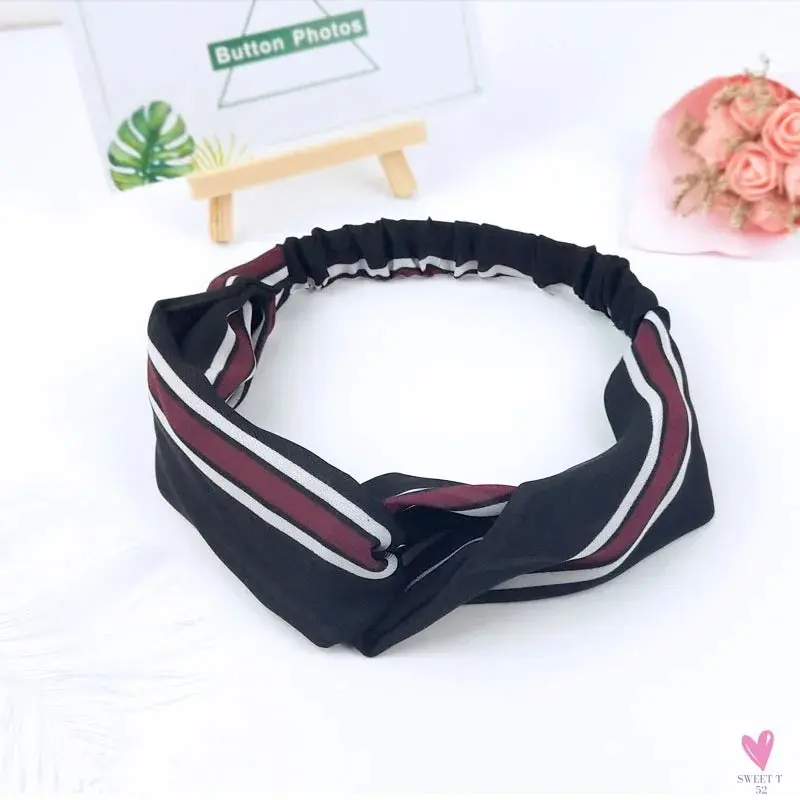 Scrunchies - Women's Knotted Turban Hair Accessories for Girls, Headband Turban/Elastic Hairband/Head Wrap/Striped  Hair Scrunchies