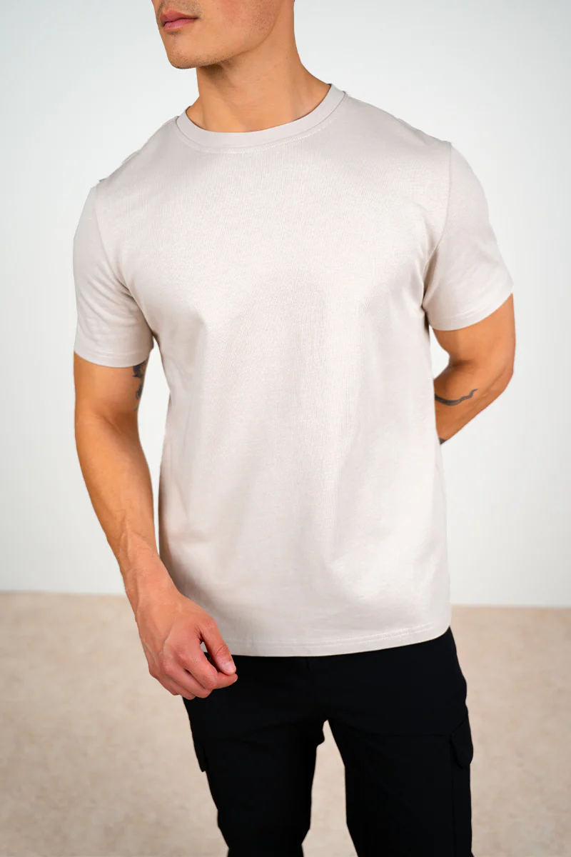 Premium Essential Slim Fit T-Shirt - Taupe