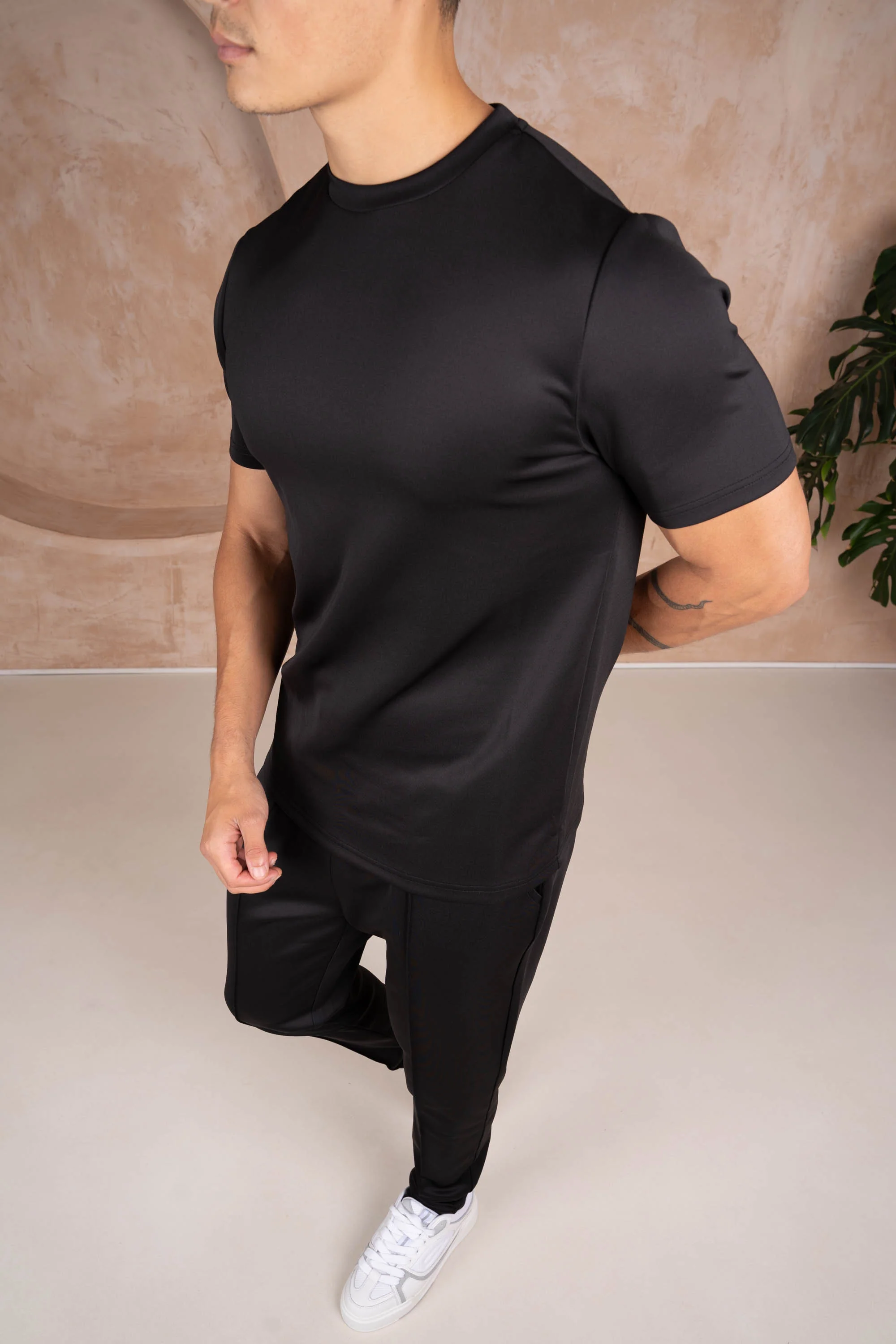 Premium Scuba Slim Fit T-Shirt - Black (JS)