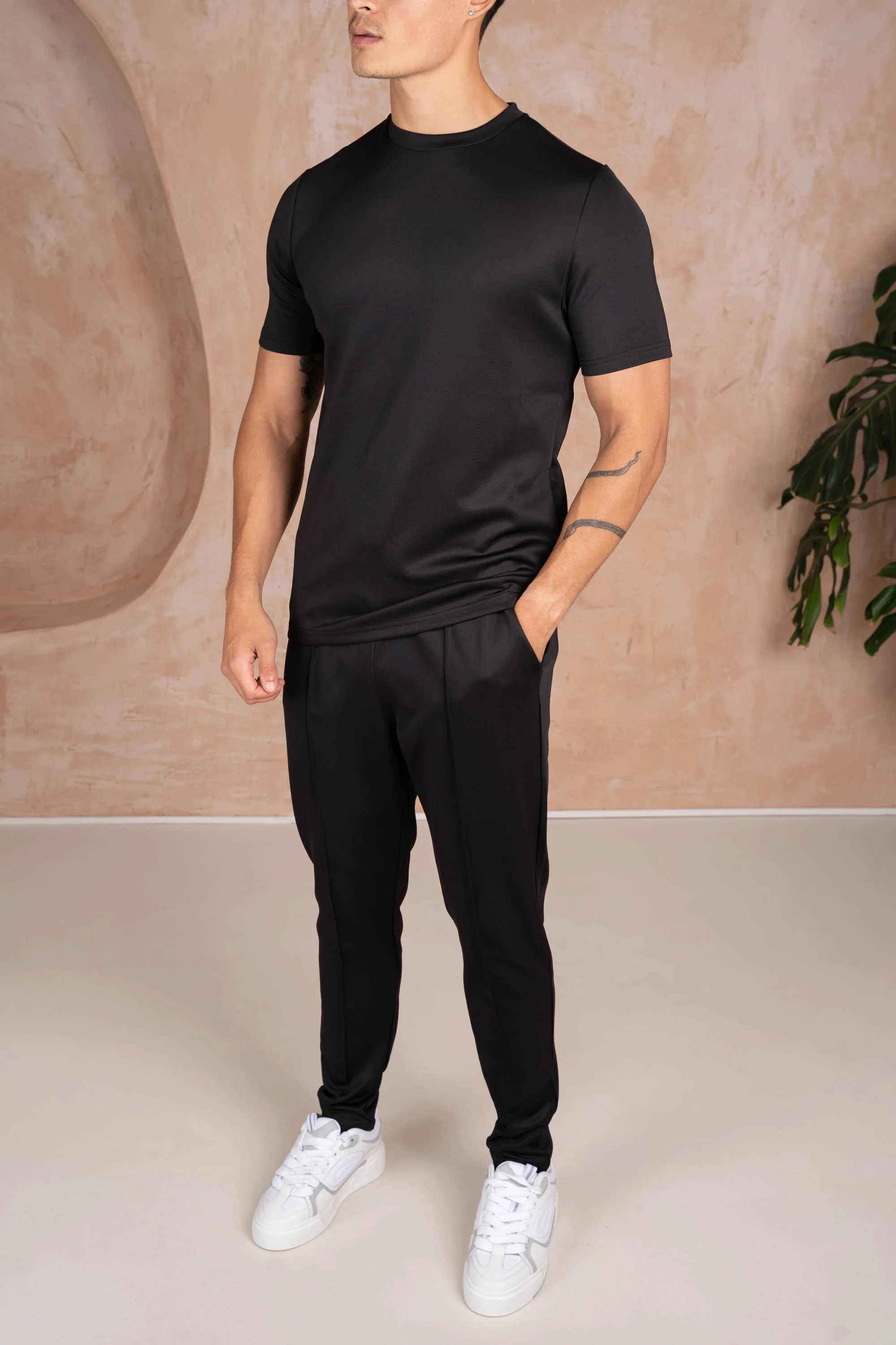 Premium Scuba Slim Fit T-Shirt - Black (JS)