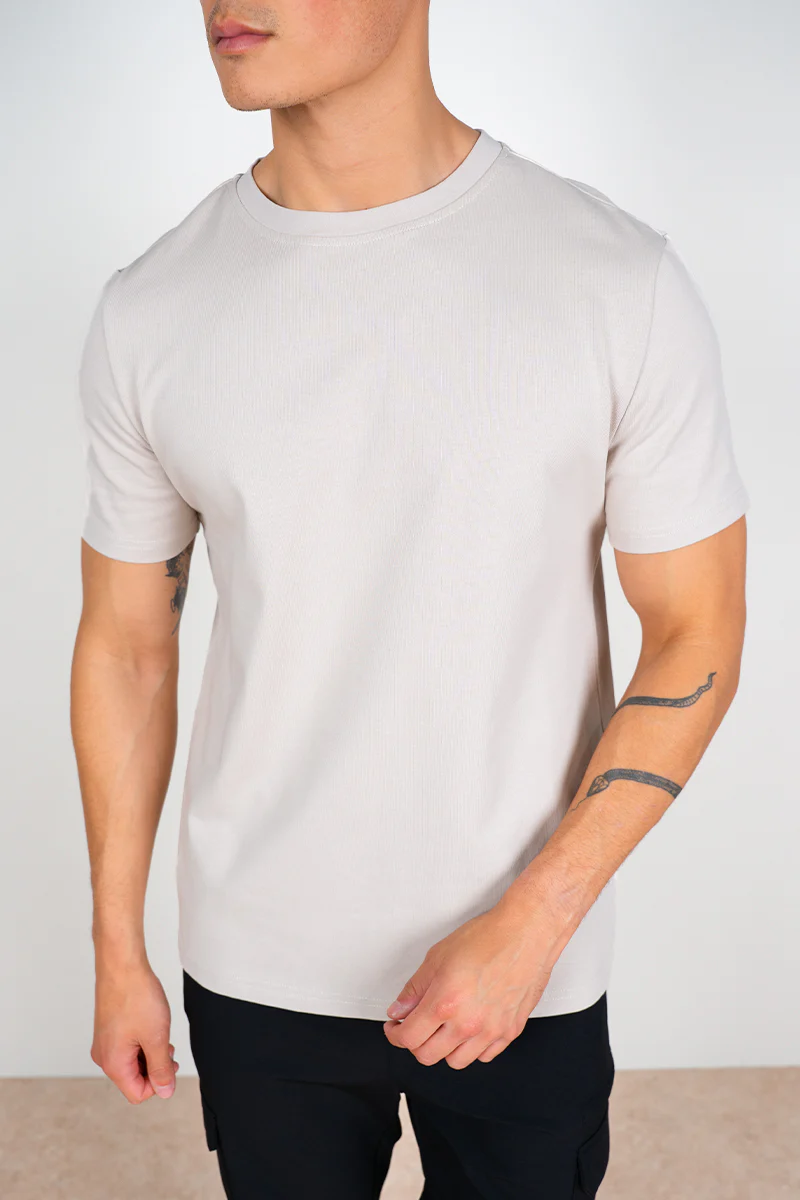 Premium Essential Slim Fit T-Shirt - Taupe