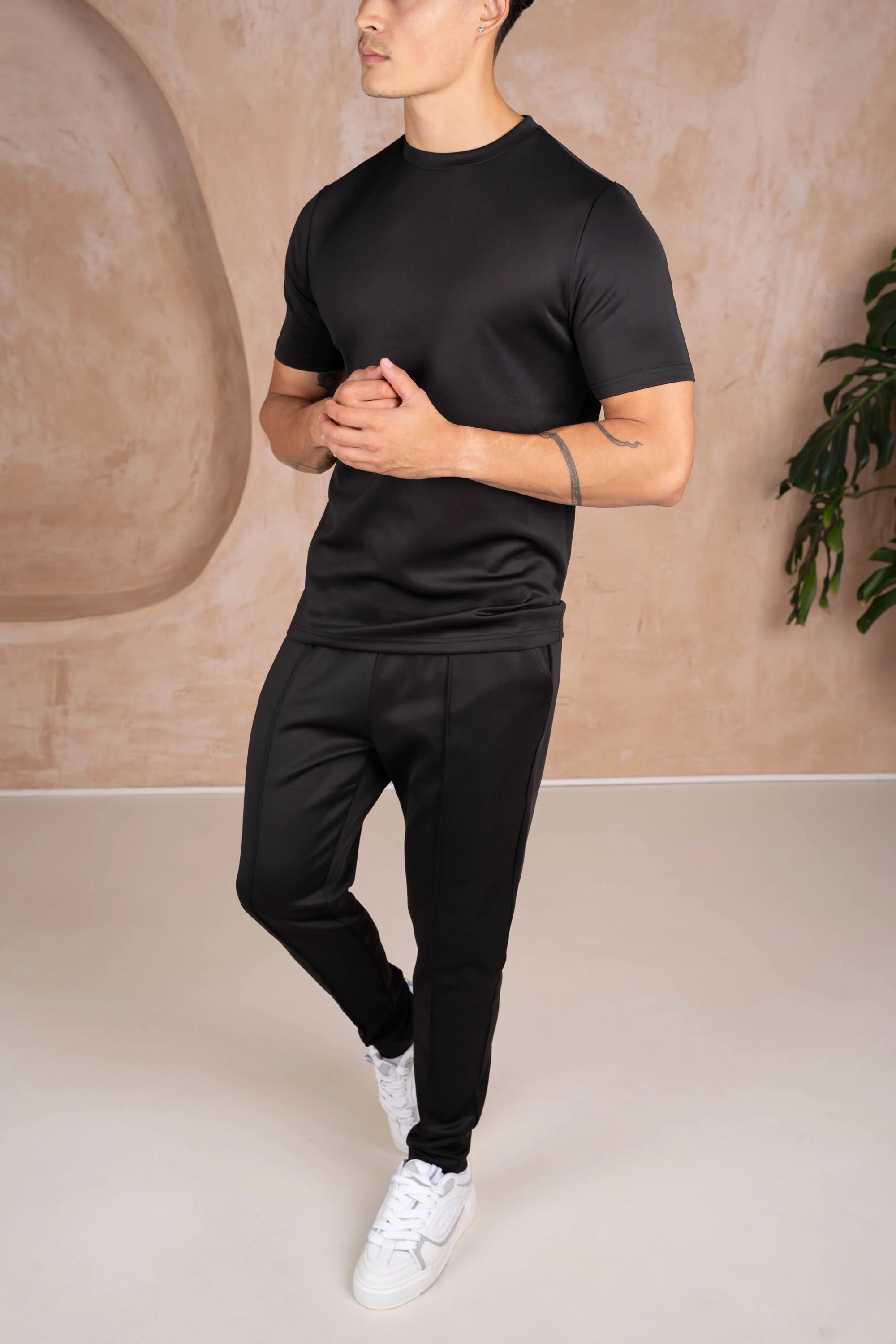 Premium Scuba Slim Fit T-Shirt - Black (JS)