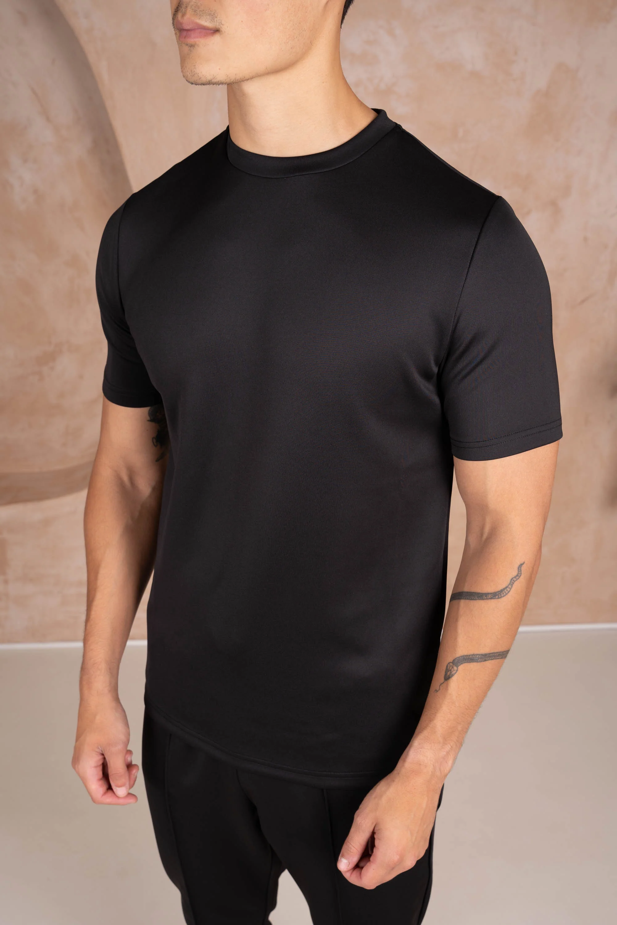 Premium Scuba Slim Fit T-Shirt - Black (SS)