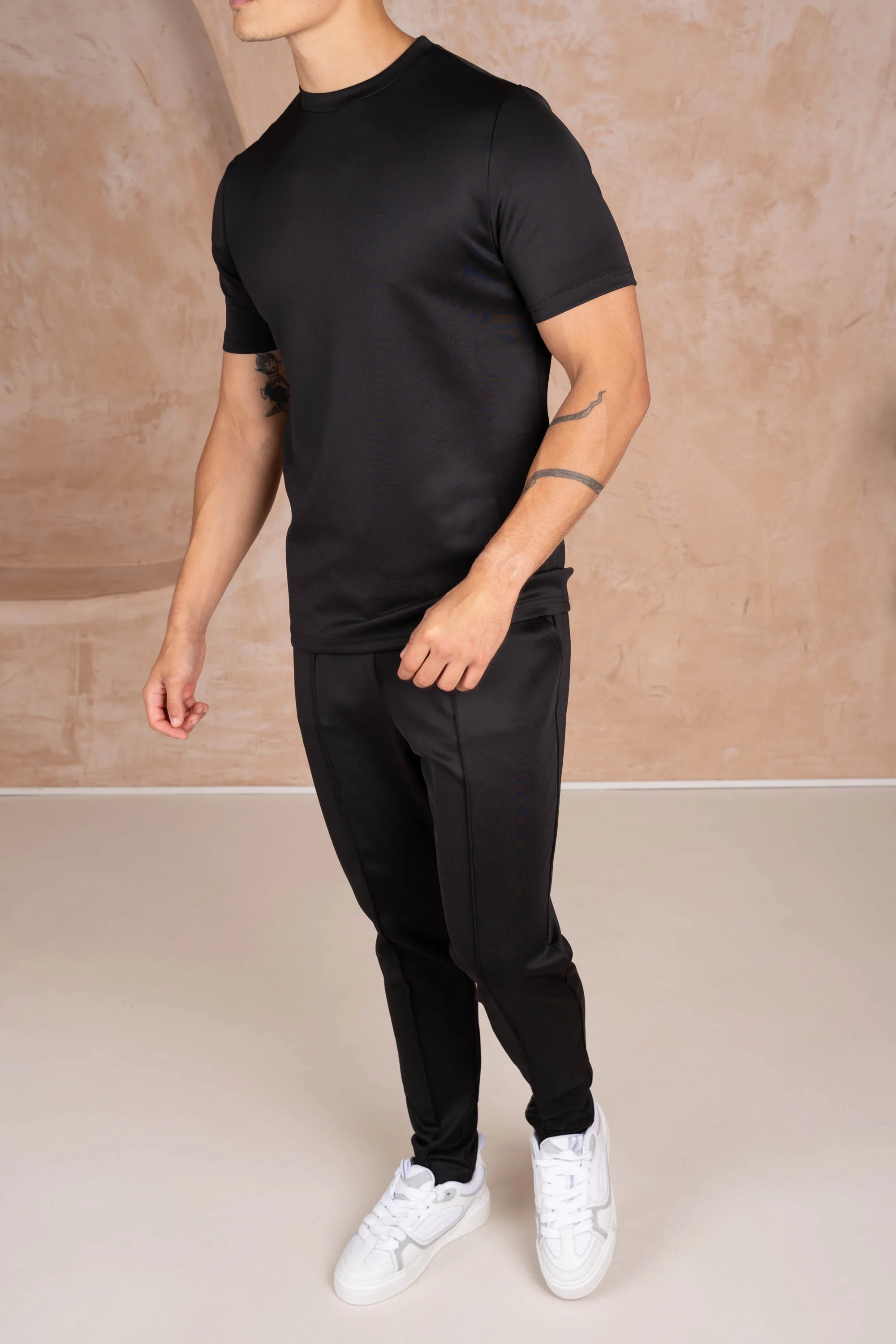 Premium Scuba Slim Fit T-Shirt - Black (JS)