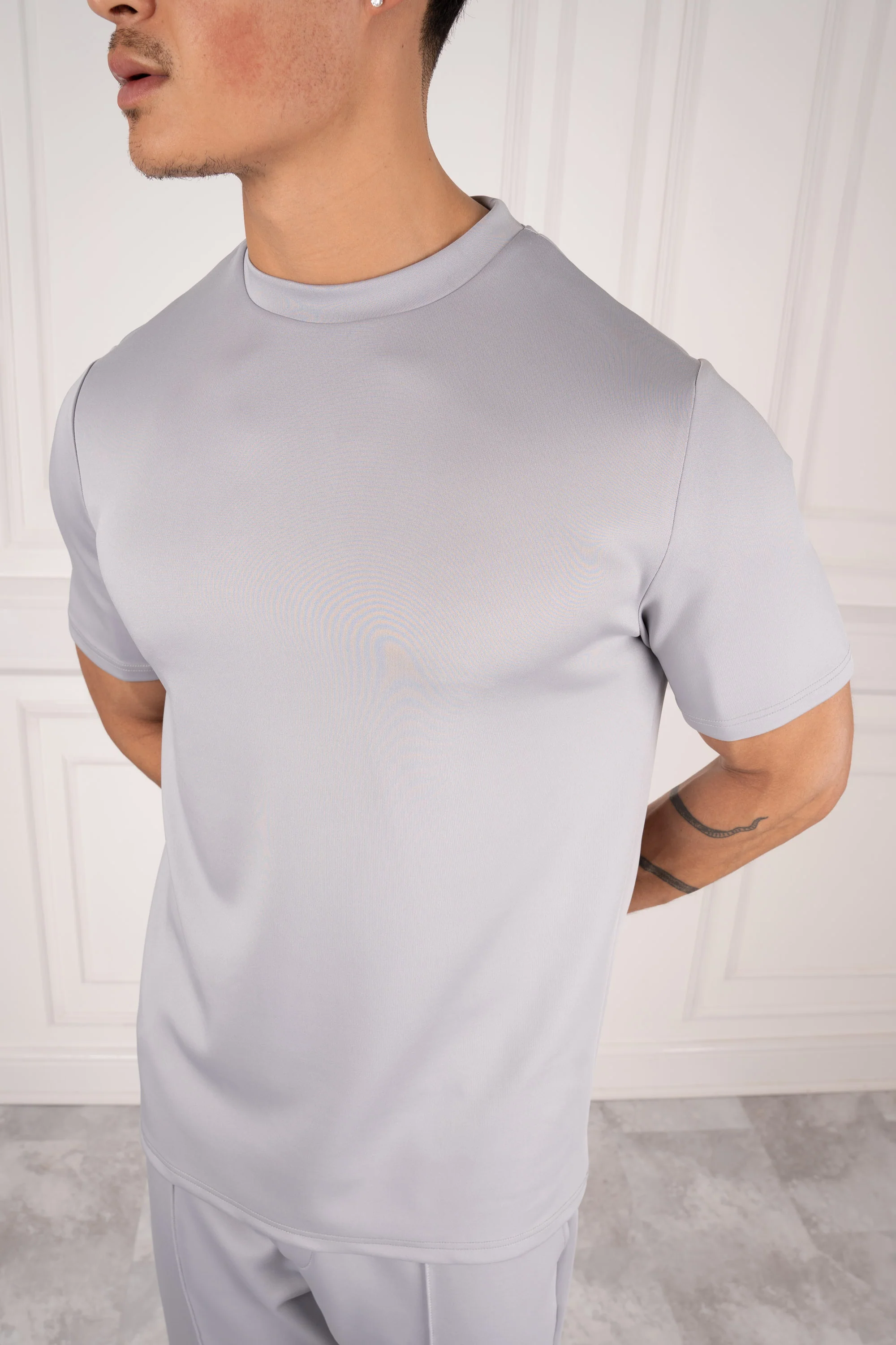 Premium Scuba Slim Fit T-Shirt - Grey (SS)