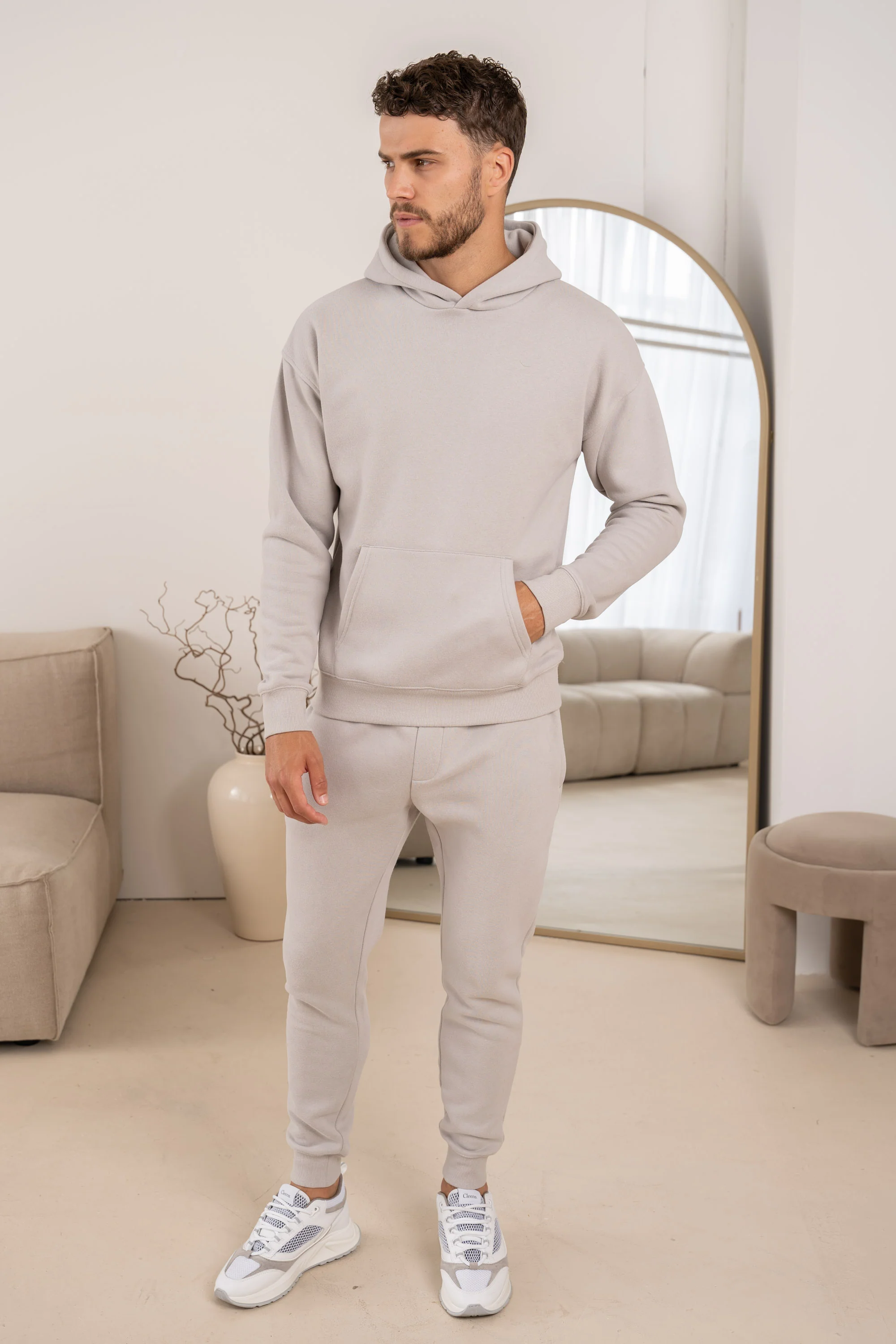 Premium Essential Tracksuit Jogger - Light Grey