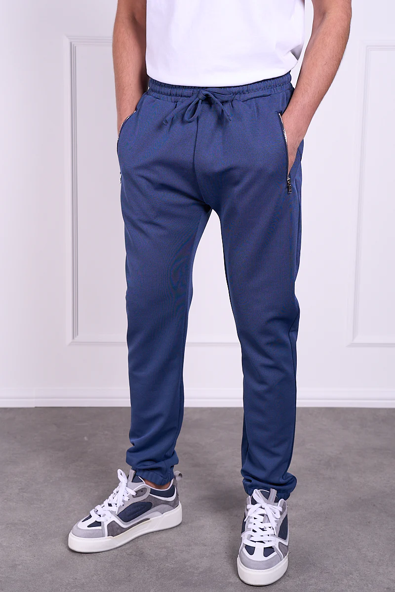 Pique Tailored Jogger - Navy