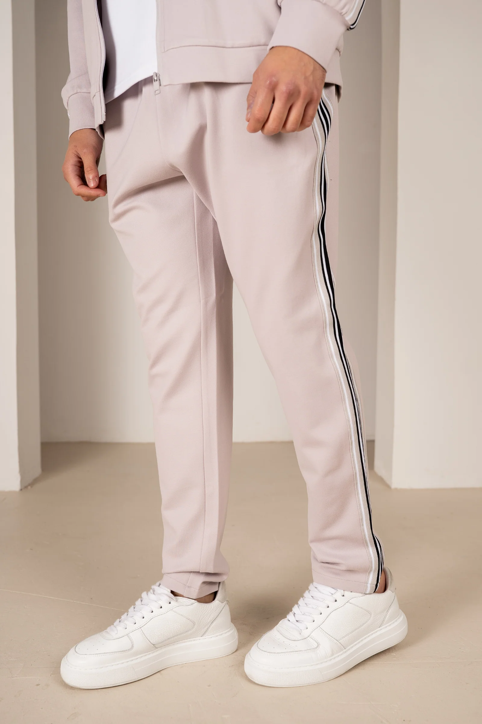 Side Stripe Pants - Grey