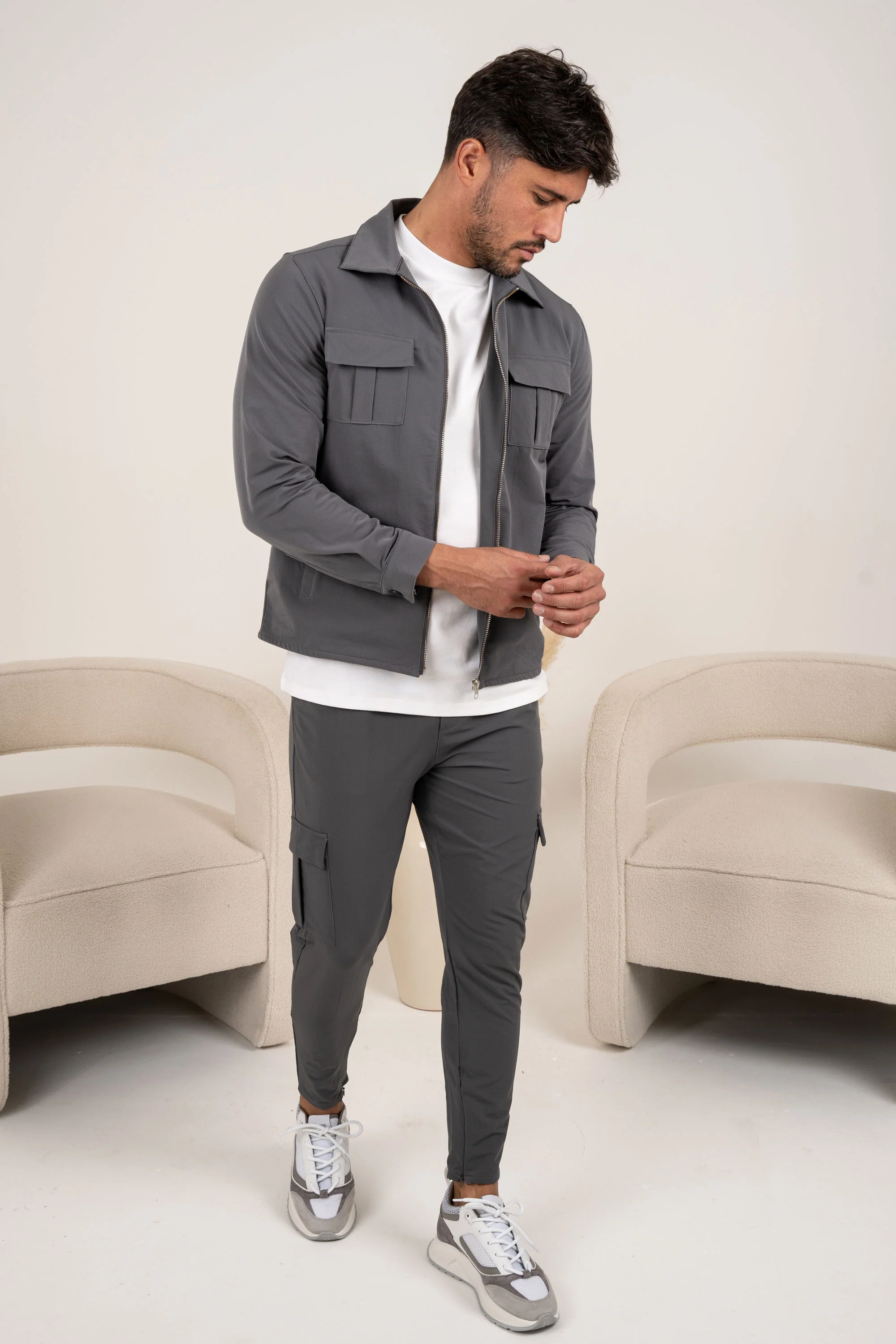 Premium Cargo Utility Pants - Charcoal