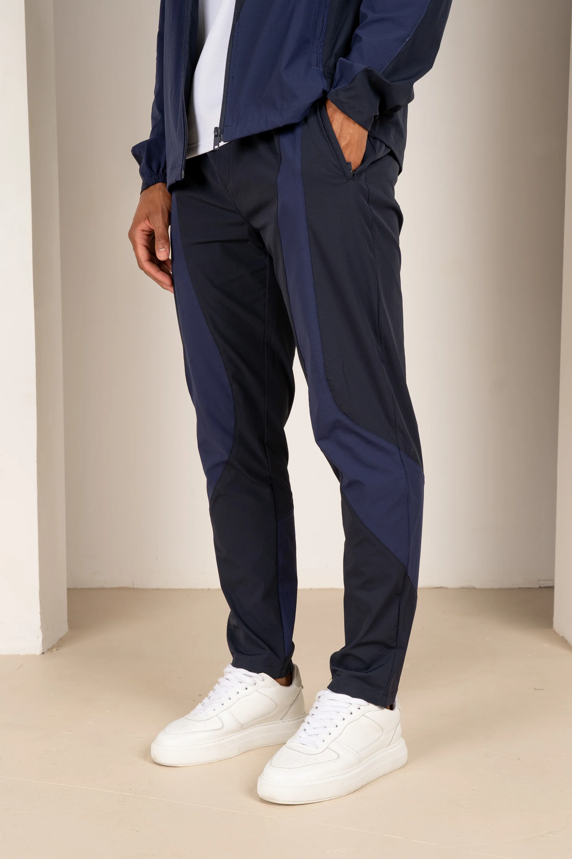 Premium Technical V2 Panelled Pants - Navy