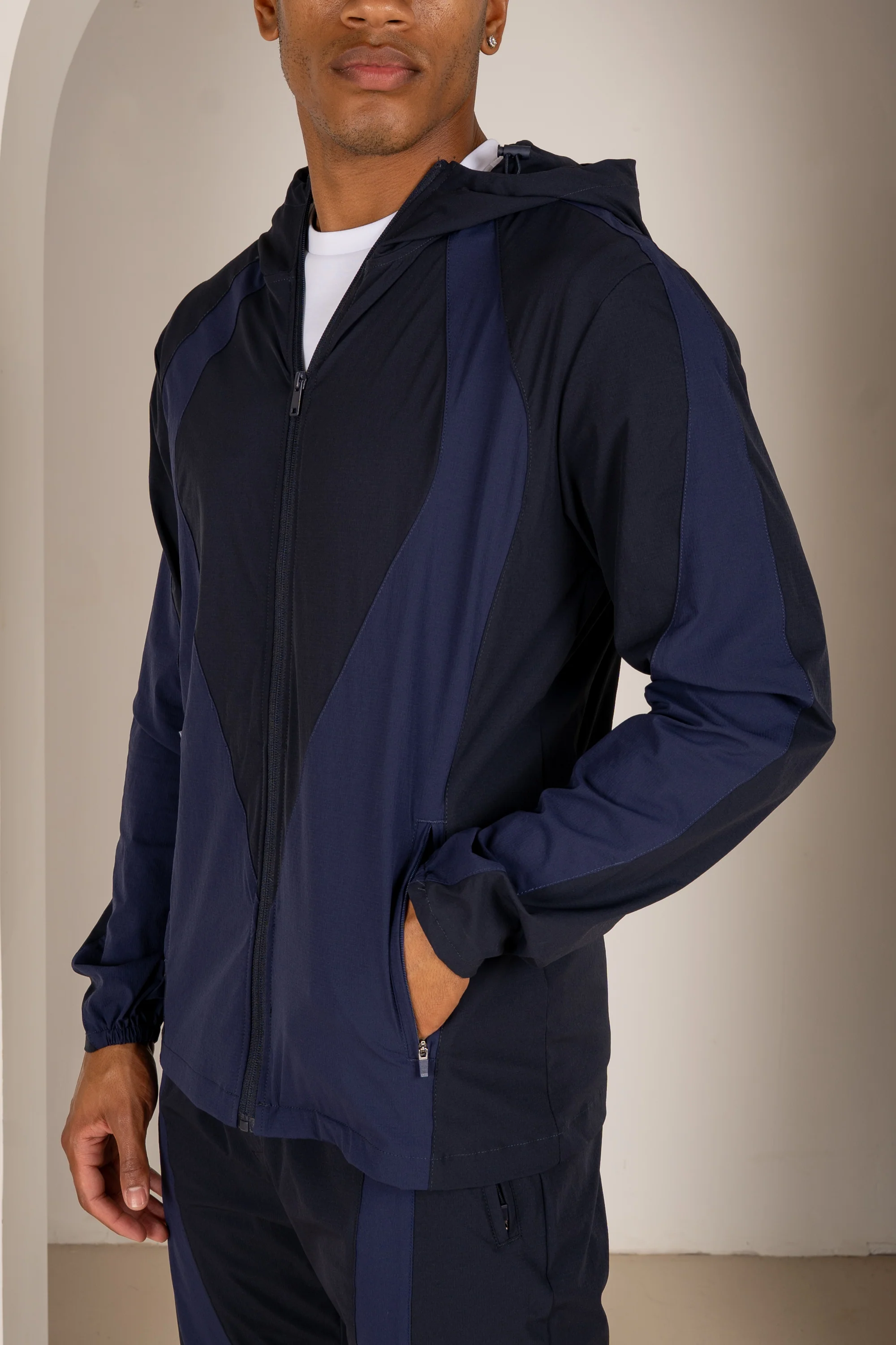Premium Technical V2 Panelled Jacket - Navy