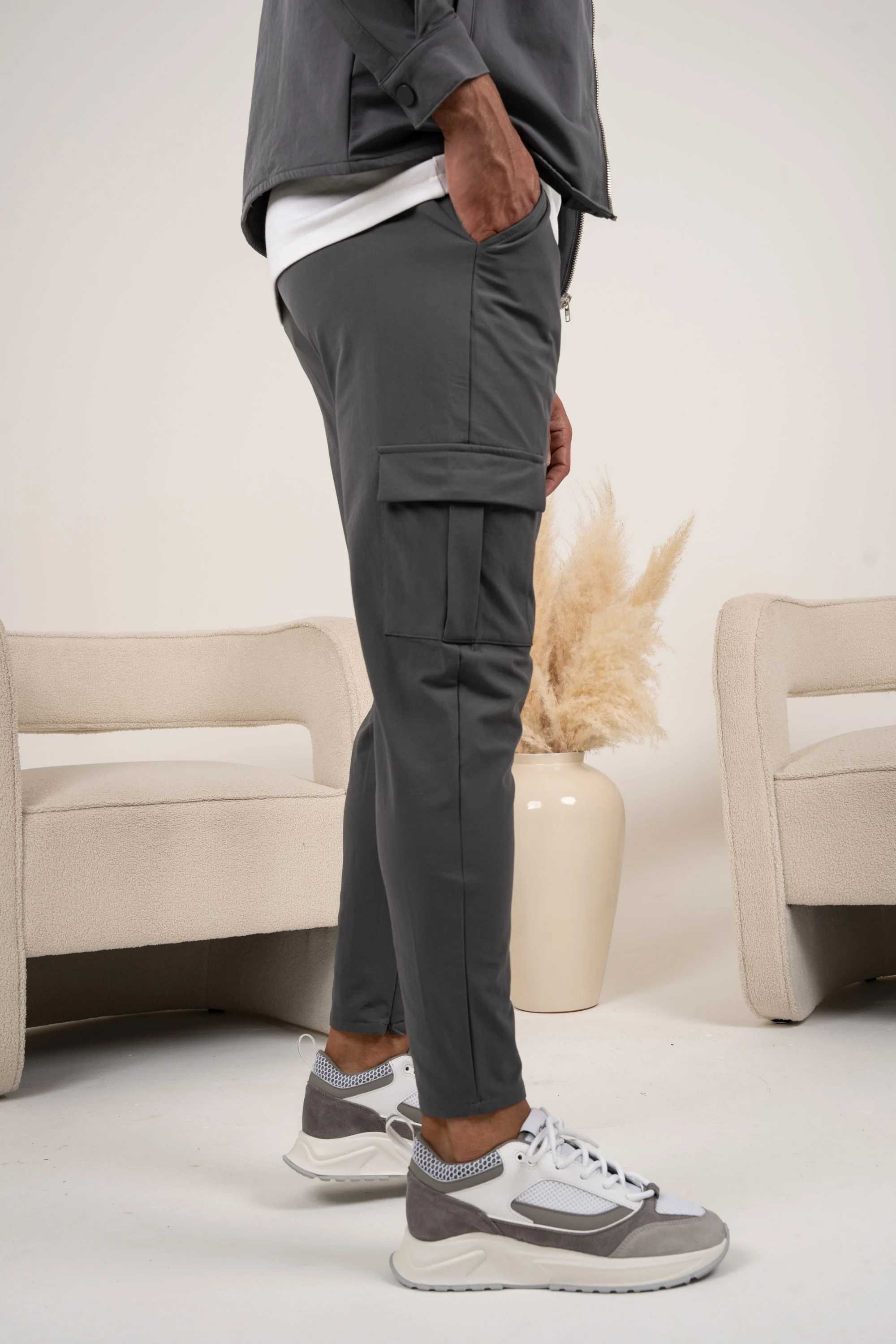 Premium Cargo Utility Pants - Charcoal