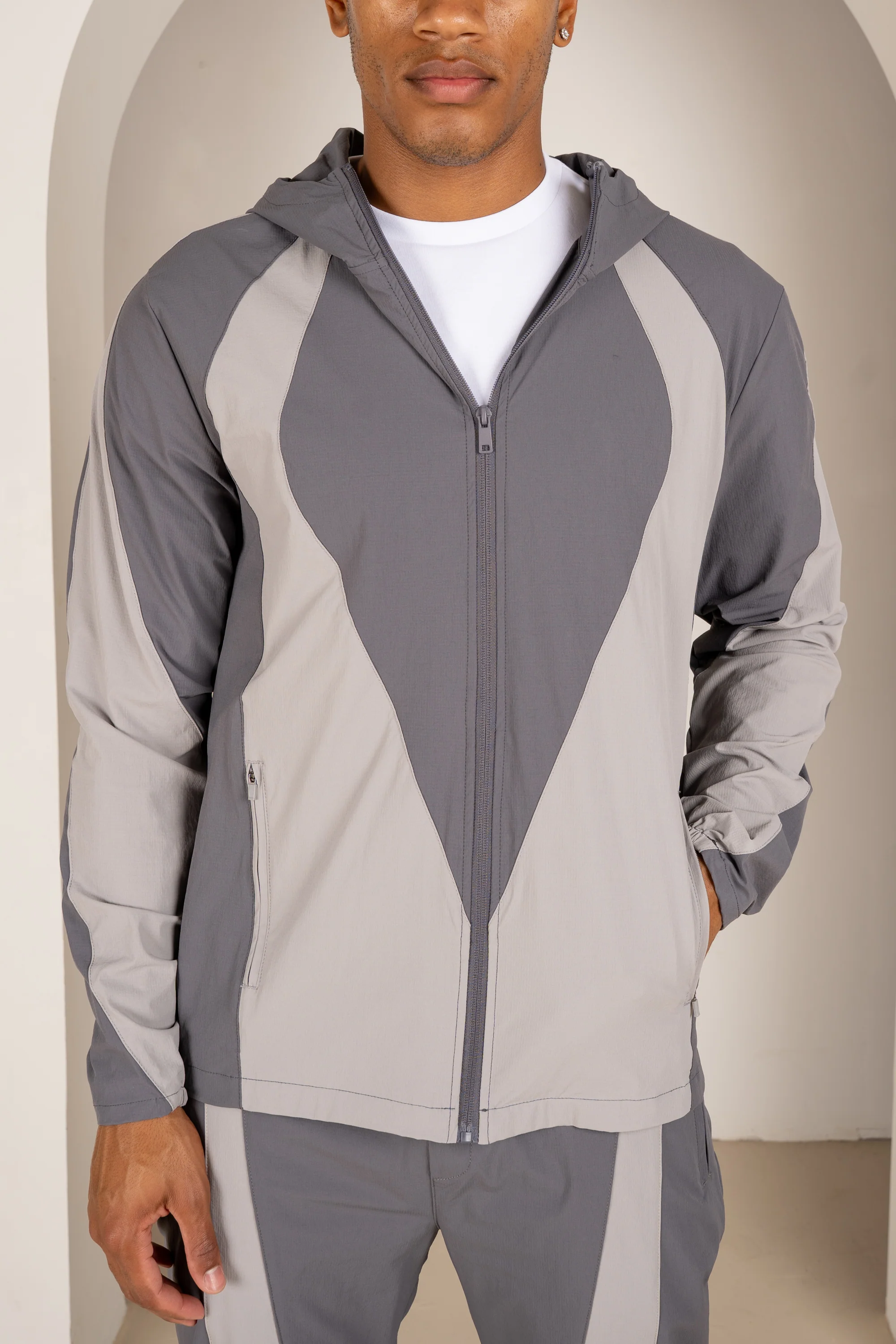 Premium Technical V2 Panelled Jacket - Grey